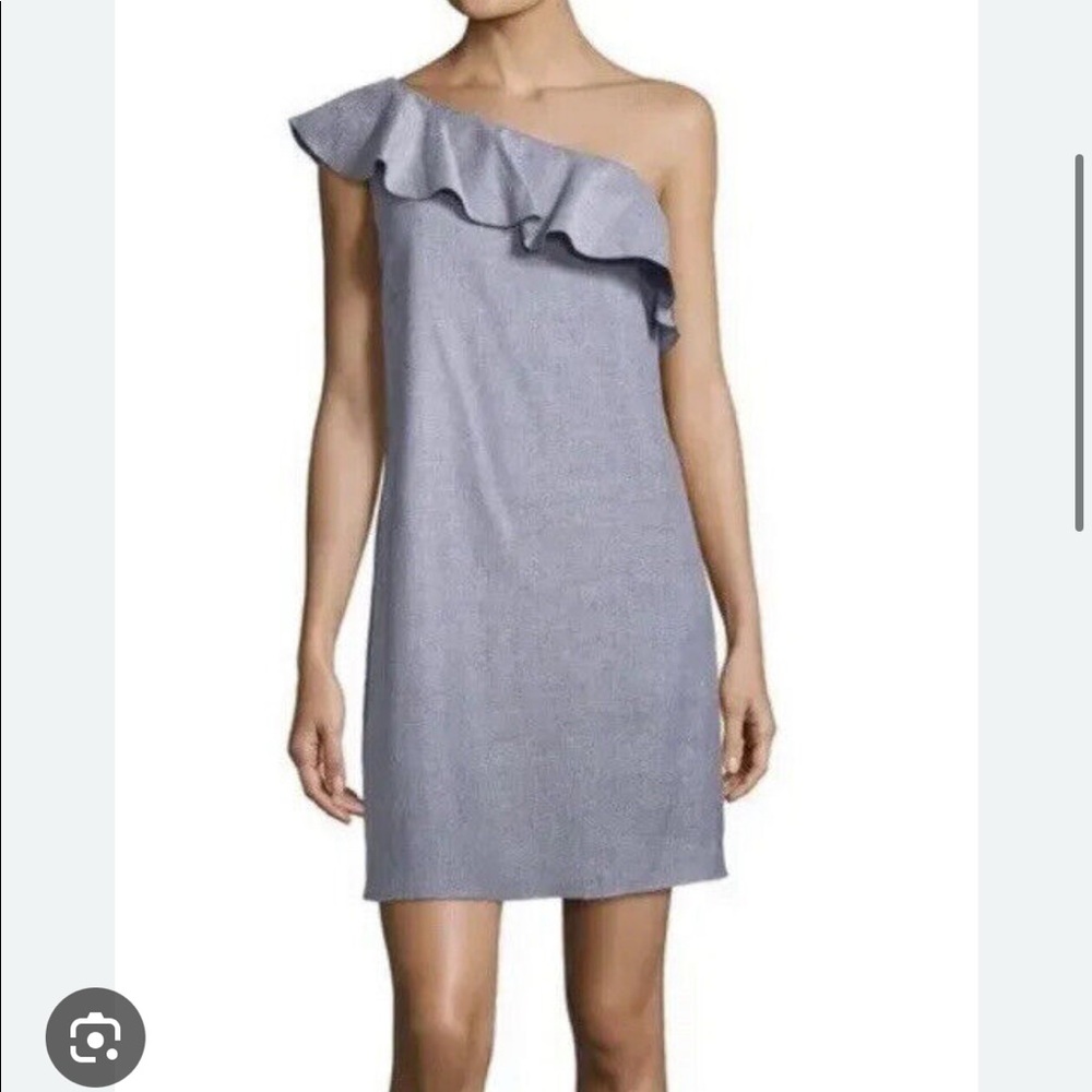 chambray theory ruffle dress